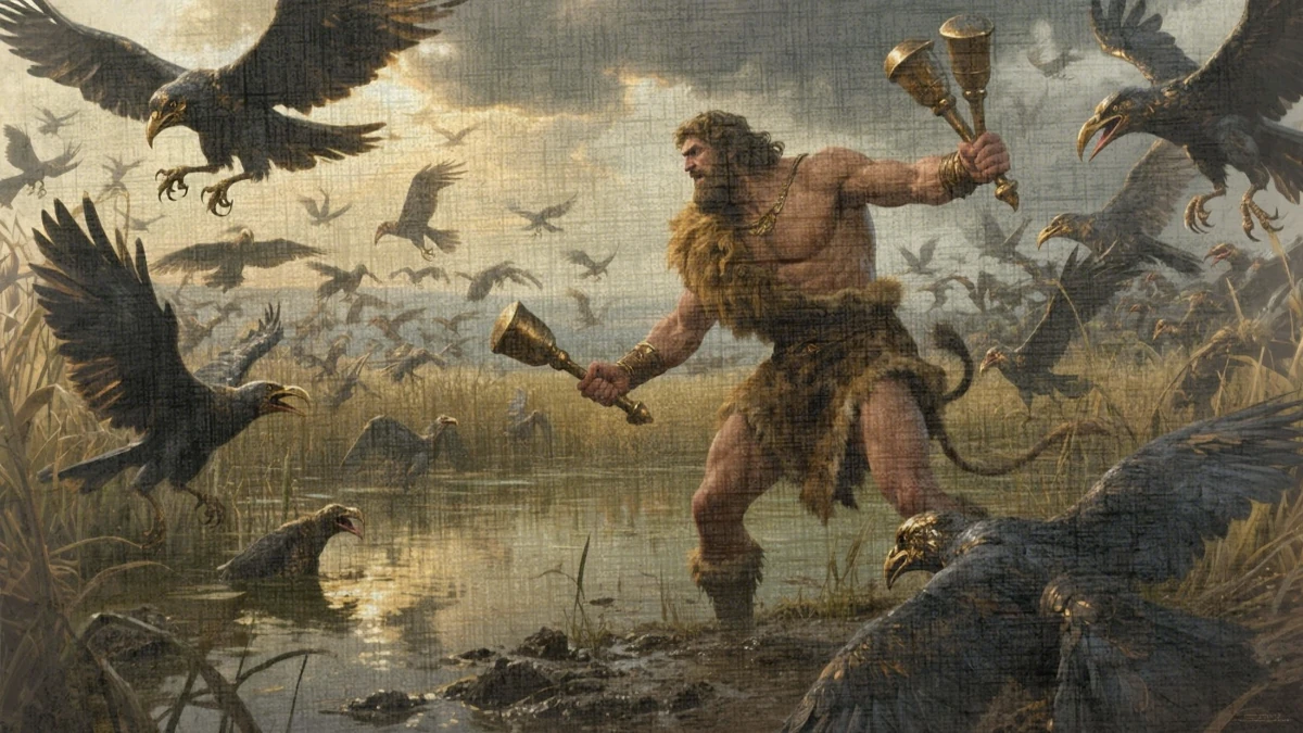 Heracles Drives Away the Stymphalian Birds